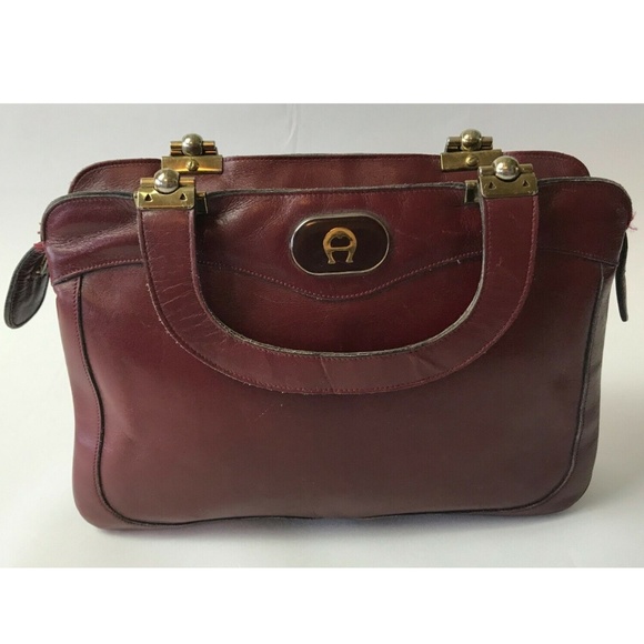 Vintage Handbags - Vtg Etienne Aigner Bag Oxblood Leather Purse
